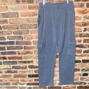 Cougar Sports Dark Charcoal Gray Cargo Fleece Sweatpants Men's Size XL